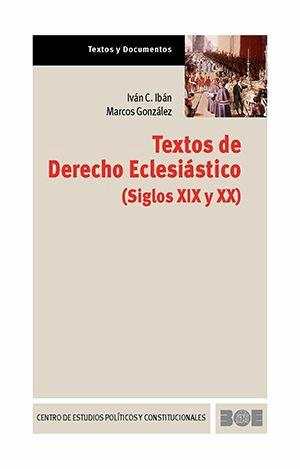 Cubierta de TEXTOS DE DERECHO ECLESIÁSTICO (SIGLOS XIX Y XX)