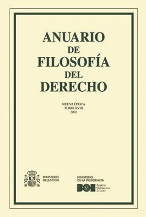 Cubierta de ANUARIO DE FILOSOFÍA DEL DERECHO 2001