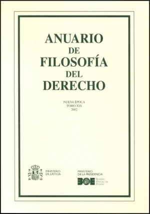 Cubierta de ANUARIO DE FILOSOFÍA DEL DERECHO 2002