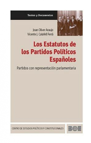 Cubierta de LOS ESTATUTOS DE LOS PARTIDOS POLÍTICOS ESPAÑOLES