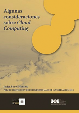 Cubierta de ALGUNAS CONSIDERACIONES SOBRE CLOUD COMPUTING. Premio Protección de Datos Personales de Investigación 2012