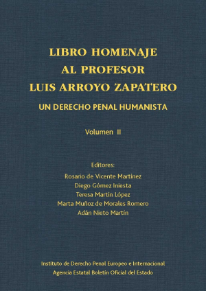 Cubierta de LIBRO HOMENAJE AL PROFESOR LUIS ARROYO ZAPATERO