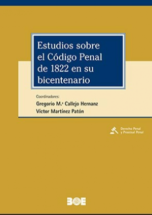 Cubierta de ESTUDIOS SOBRE EL CÓDIGO PENAL DE 1822 EN SU BICENTENARIO