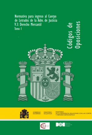 Cubierta de CUERPO DE LETRADOS DE LA ADMINISTRACIÓN DE JUSTICIA V.3: DERECHO MERCANTIL