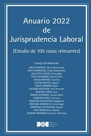 Cubierta de ANUARIO DE JURISPRUDENCIA LABORAL 2022