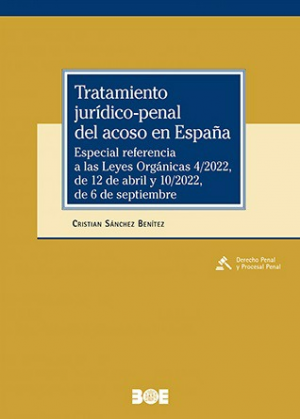 Cubierta de TRATAMIENTO JURÍDICO-PENAL DEL ACOSO EN ESPAÑA