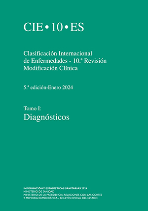 Cubierta de CLASIFICACIÓN INTERNACIONAL DE ENFERMEDADES CIE 10, 5ª EDICIÓN ENERO 2024