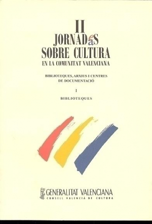 Cubierta de II JORNADAS SOBRE CULTURA EN LA COMUNITAT VALENCIANA