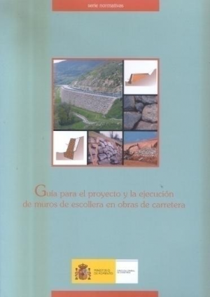 Cubierta de GUÍA PARA EL PROYECTO Y LA EJECUCIÓN DE MUROS DE ESCOLLERA EN OBRAS DE (LIBRO Y CD)