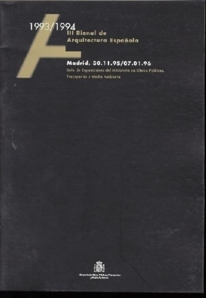 Cubierta de 1993/1994
III BIENAL DE ARQUITECTURA ESPAÑOLA