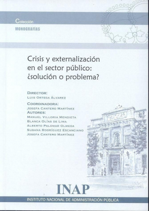 Cubierta de CRISIS Y EXTERNALIZACIÓN EN EL SECTOR PÚBLICO: ¿SOLUCIÓN O PROBLEMA?