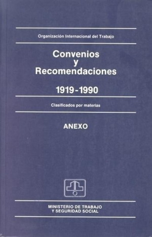 Cubierta de CONVENIOS Y RECOMENDACIONES 1919-1990 ANEXO