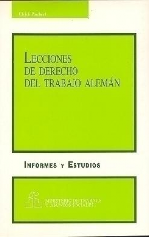 Cubierta de LECCIONES DE DERECHO DEL TRABAJO ALEMÁN