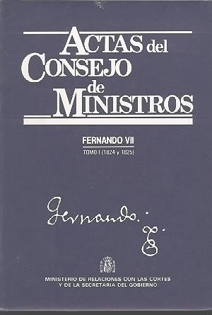 ACTAS DEL CONSEJO DE MINISTROS I