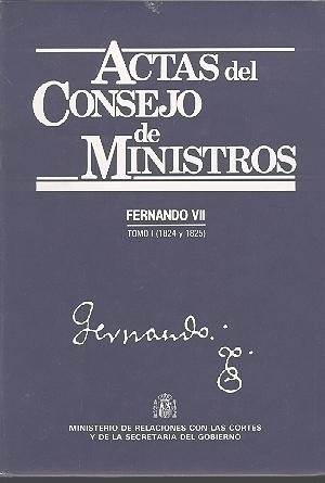 Cubierta de ACTAS DEL CONSEJO DE MINISTROS