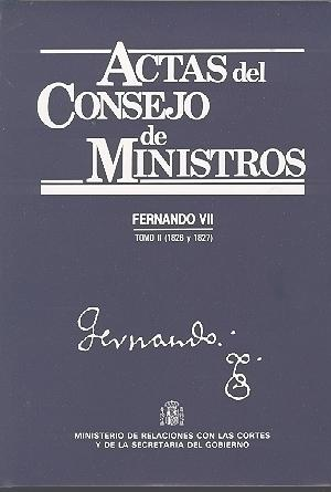 Cubierta de ACTAS DEL CONSEJO DE MINISTROS