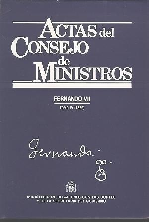 ACTAS DEL CONSEJO DE MINISTROS IV