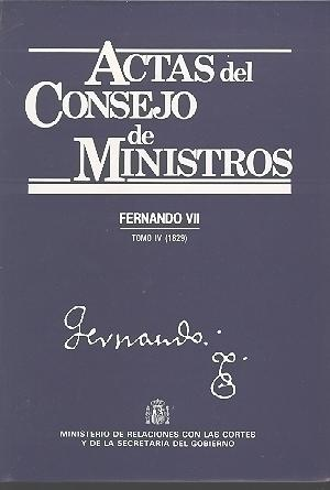 Cubierta de ACTAS DEL CONSEJO DE MINISTROS