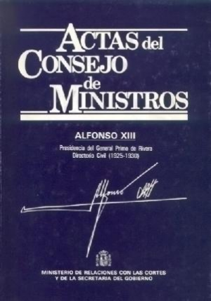 Cubierta de ACTAS DEL CONSEJO DE MINISTROS (1925 - 1930)