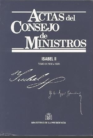 Cubierta de ACTAS DEL CONSEJO DE MINISTROS IX