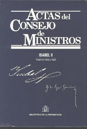 Cubierta de ACTAS DEL CONSEJO DE MINISTROS