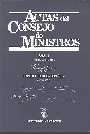 Cubierta de ACTAS DEL CONSEJO DE MINISTROS