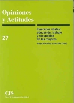 Cubierta de ITINERARIOS VITALES: EDUCACIÓN, TRABAJO Y FECUNDIDAD DE LAS MUJERES