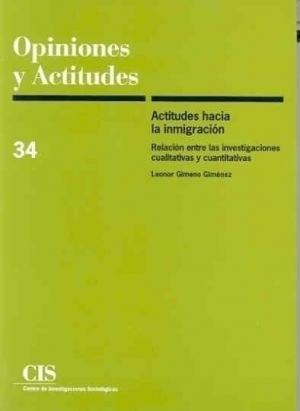 Cubierta de ACTITUDES HACIA LA INMIGRACION. RELACION ENTRE LAS INVESTIGACIONES CUALITATIVAS Y CUANTITATIVAS