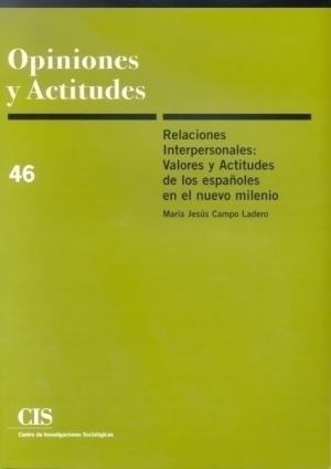 Cubierta de RELACIONES INTERPERSONALES: VALORES Y ACTITUDES DE LOS ESPAÑOLES EN EL NUEVO MILENIO