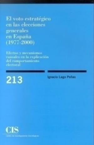 EL VOTO ESTRATÉGICO EN LAS ELECCIONES GENERALES EN ESPAÑA,EL (1977-2000)