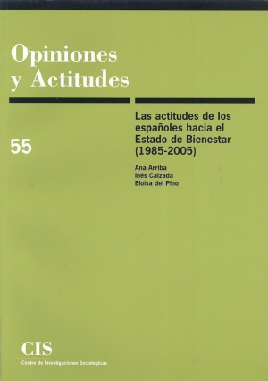 Cubierta de LAS ACTITUDES DE LOS ESPAÑOLES HACIA EL ESTADO DE BIENESTAR (1985-2005)