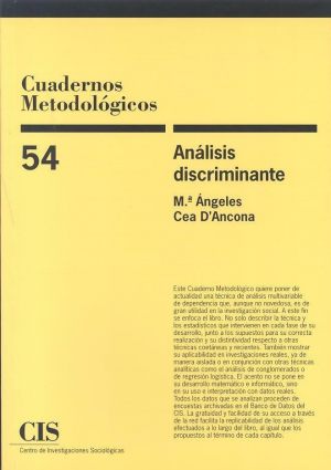 Cubierta de ANÁLISIS DISCRIMINANTE