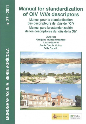 Cubierta de MANUAL FOR STANDARDIZATION OF OIV VITIS DESCRIPTORS