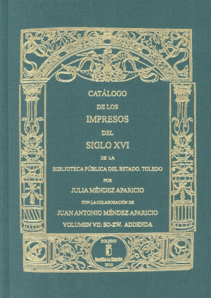 Cubierta de CATÁLOGO DE LOS IMPRESOS DEL SIGLO XVI