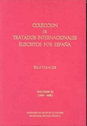 Cubierta de COLECCIÓN DE TRATADOS INTERNACIONALES SUSCRITOS POR ESPAÑA