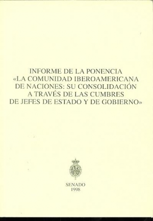 Cubierta de INFORME DE LA PONENCIA "LA COMUNIDAD IBEROAMERICANA...