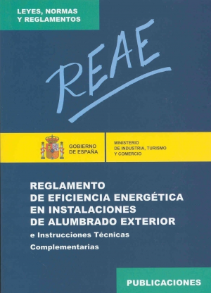 Cubierta de REGLAMENTO DE EFICIENCIA ENERGÉTICA EN INSTALACIONES DE ALUMBRADO EXTERIOR